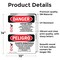 Signmission Battery Room Bilingual, Vinyl Decal, 14 in x 10 in OS-2PACK-DS-D-1014-VS-1842 - alternate 3